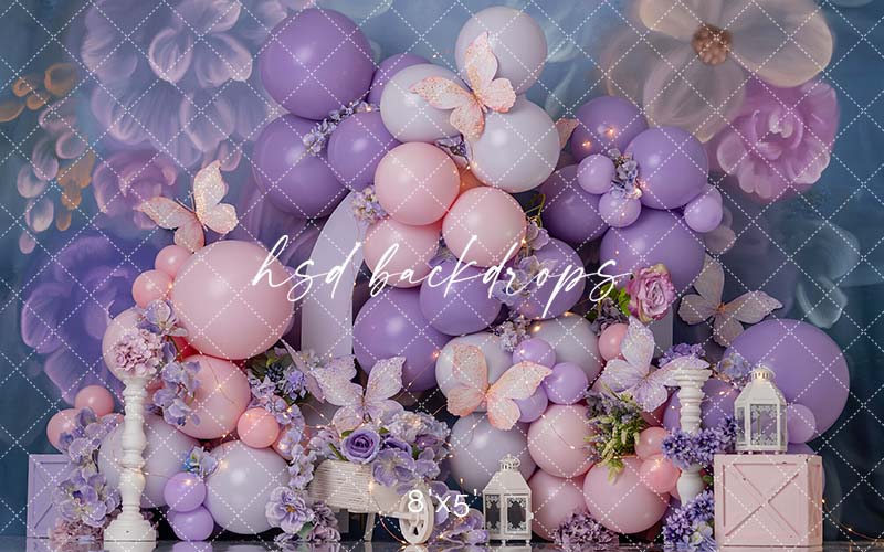 Whimsical Butterfly Cake Smash - HSD Photography Backdrops