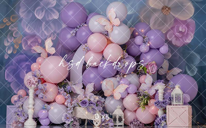 Whimsical Butterfly Cake Smash - HSD Photography Backdrops