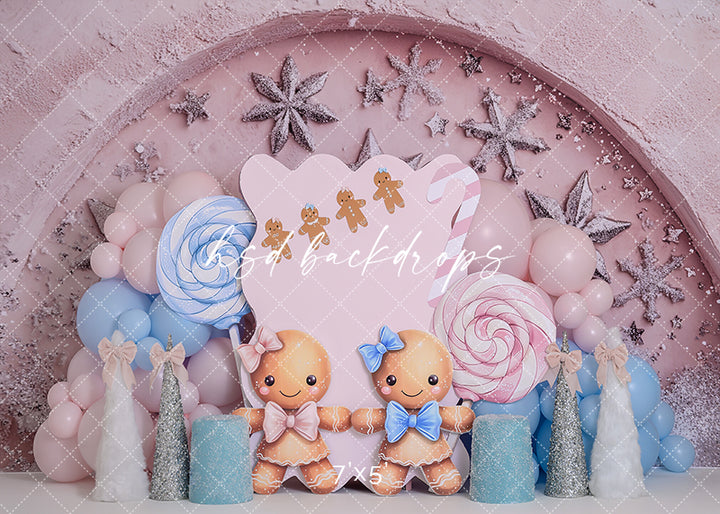 Gingerbread Christmas Cake Smash - HSD Photography Backdrops