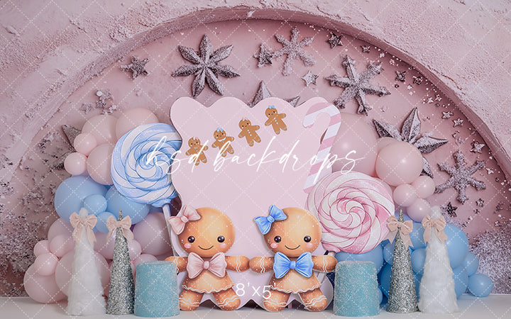 Gingerbread Christmas Cake Smash - HSD Photography Backdrops