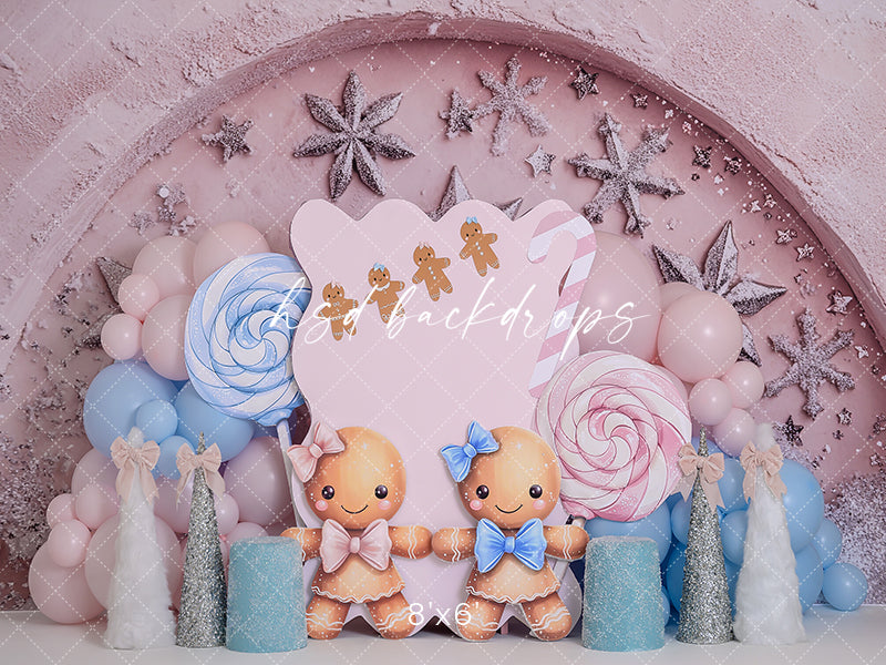 Gingerbread Christmas Cake Smash - HSD Photography Backdrops