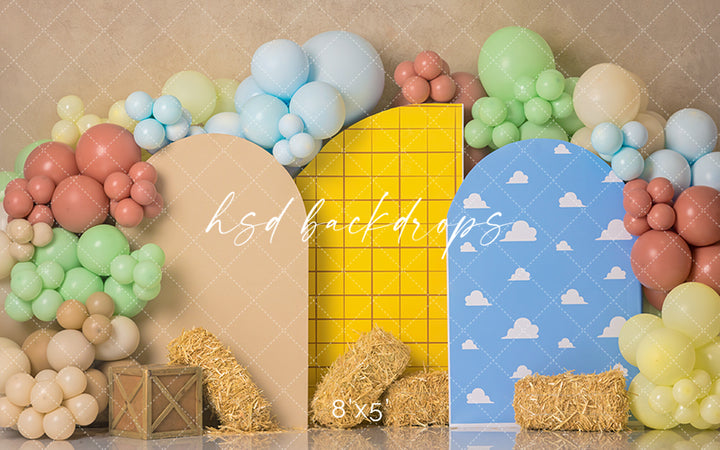 Toy Cowboy Cake Smash - HSD Photography Backdrops