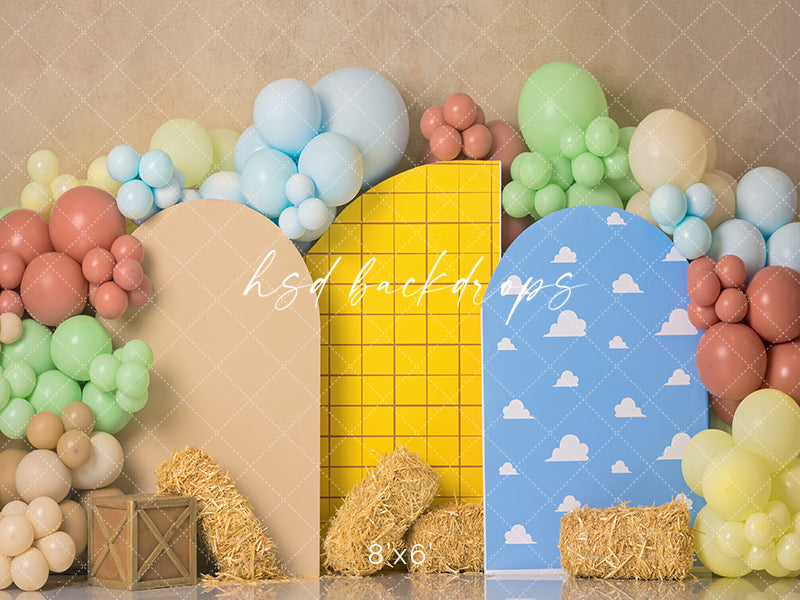 Toy Cowboy Cake Smash - HSD Photography Backdrops