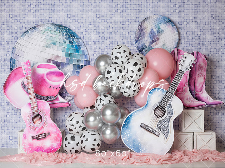 Bling Cowgirl Cake Smash - HSD Photography Backdrops