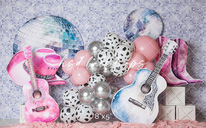Bling Cowgirl Cake Smash - HSD Photography Backdrops