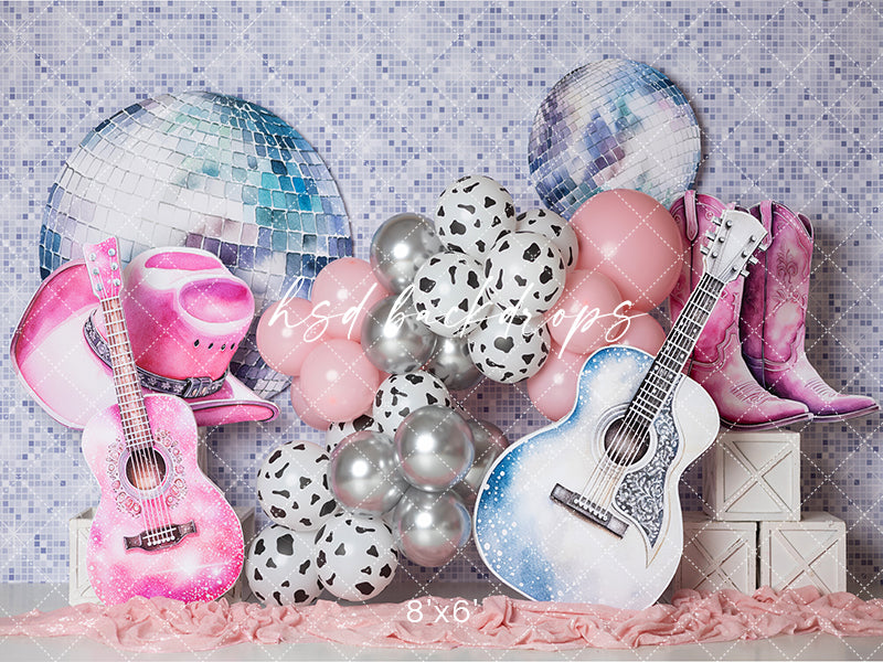 Bling Cowgirl Cake Smash - HSD Photography Backdrops