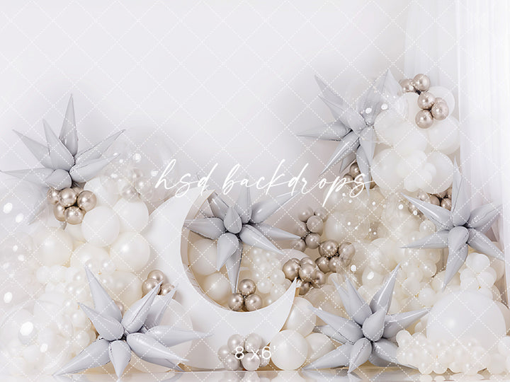 Winter Snow Angel Cake Smash - HSD Photography Backdrops