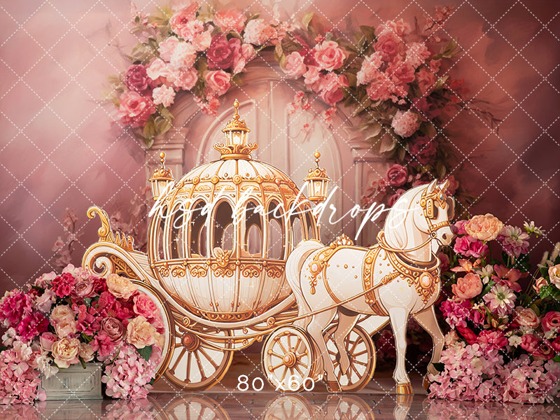 Princess Horse Carriage - HSD Photography Backdrops