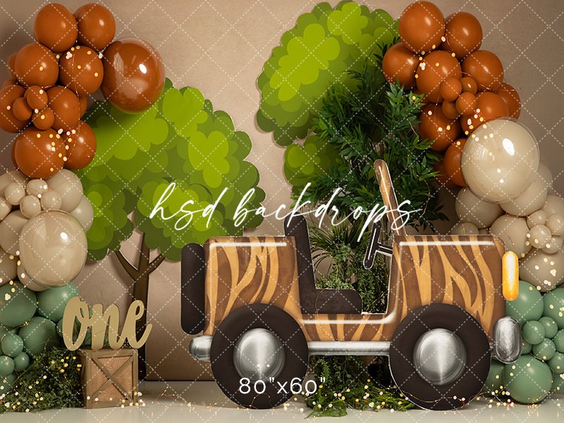 Wild Safari Jeep - HSD Photography Backdrops