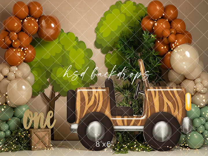 Wild Safari Jeep - HSD Photography Backdrops