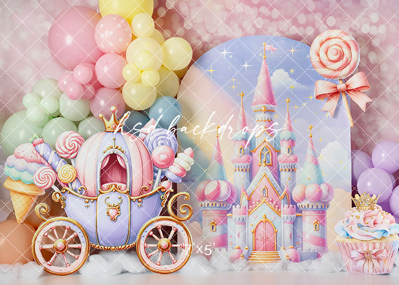 Candy Castle Cake Smash - HSD Photography Backdrops
