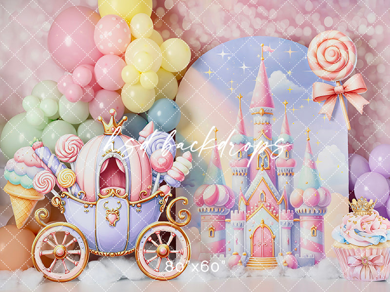 Candy Castle Cake Smash - HSD Photography Backdrops