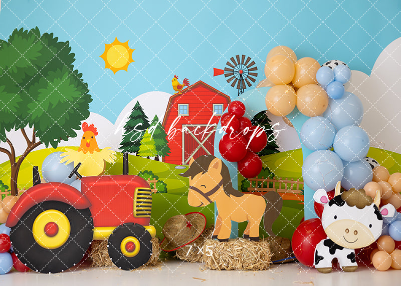 Old Macdonald Cake Smash - HSD Photography Backdrops