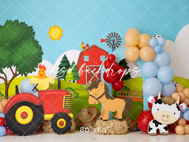 Old Macdonald Cake Smash - HSD Photography Backdrops