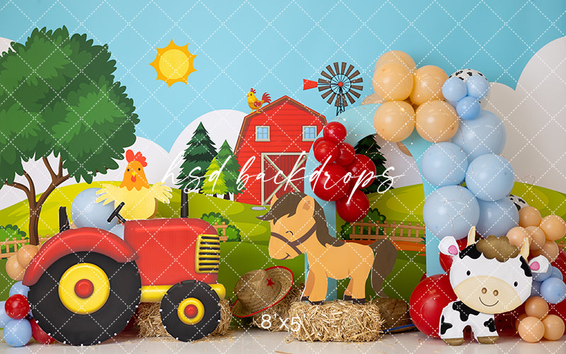 Old Macdonald Cake Smash - HSD Photography Backdrops