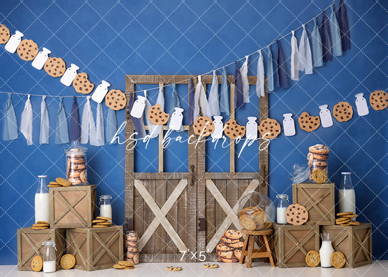 Milk & Cookies Cake Smash - HSD Photography Backdrops
