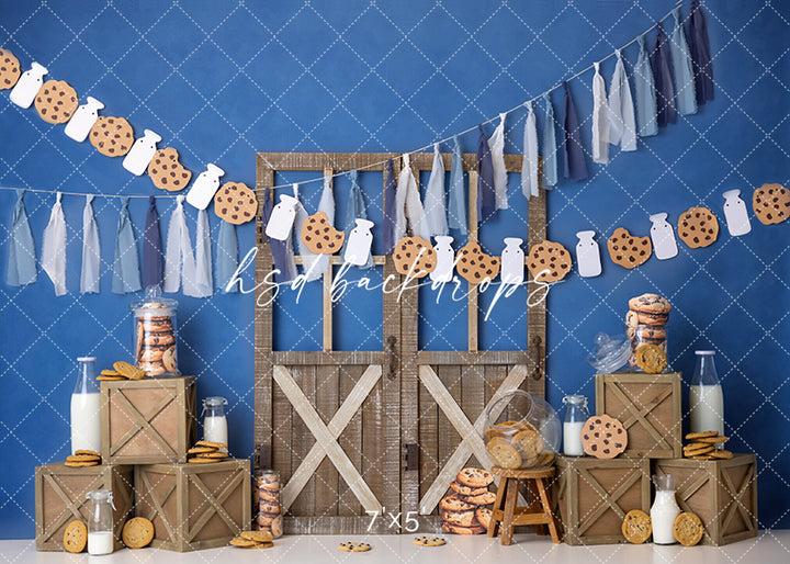 Milk & Cookies Cake Smash - HSD Photography Backdrops