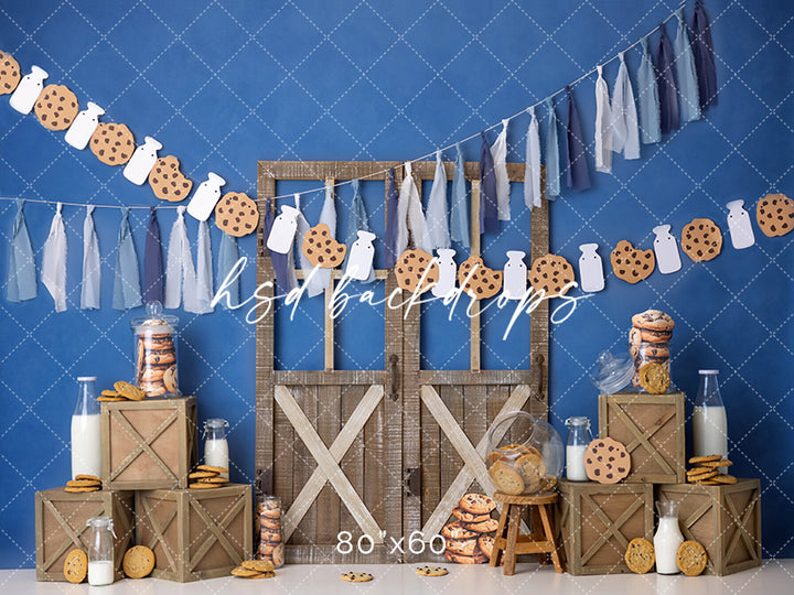 Milk & Cookies Cake Smash - HSD Photography Backdrops