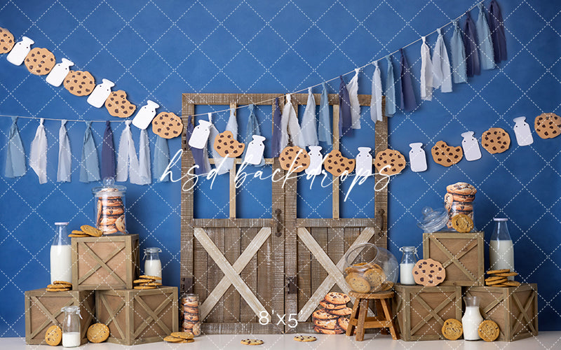 Milk & Cookies Cake Smash - HSD Photography Backdrops