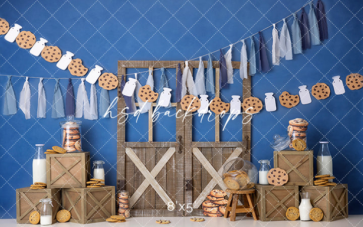 Milk & Cookies Cake Smash - HSD Photography Backdrops