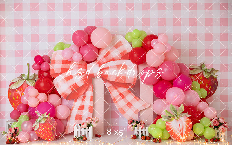 Berry Sweet Strawberry Cake Smash - HSD Photography Backdrops