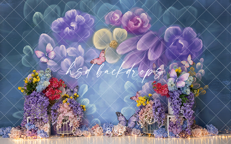 Butterfly Blossoms Cake Smash - HSD Photography Backdrops