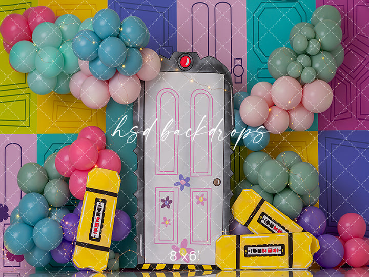 Scare Factory Door - HSD Photography Backdrops