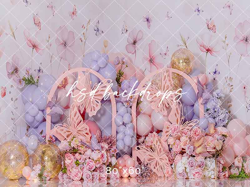 Butterfly Garden Cake Smash - HSD Photography Backdrops