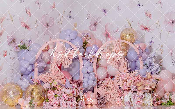 Butterfly Garden Cake Smash - HSD Photography Backdrops