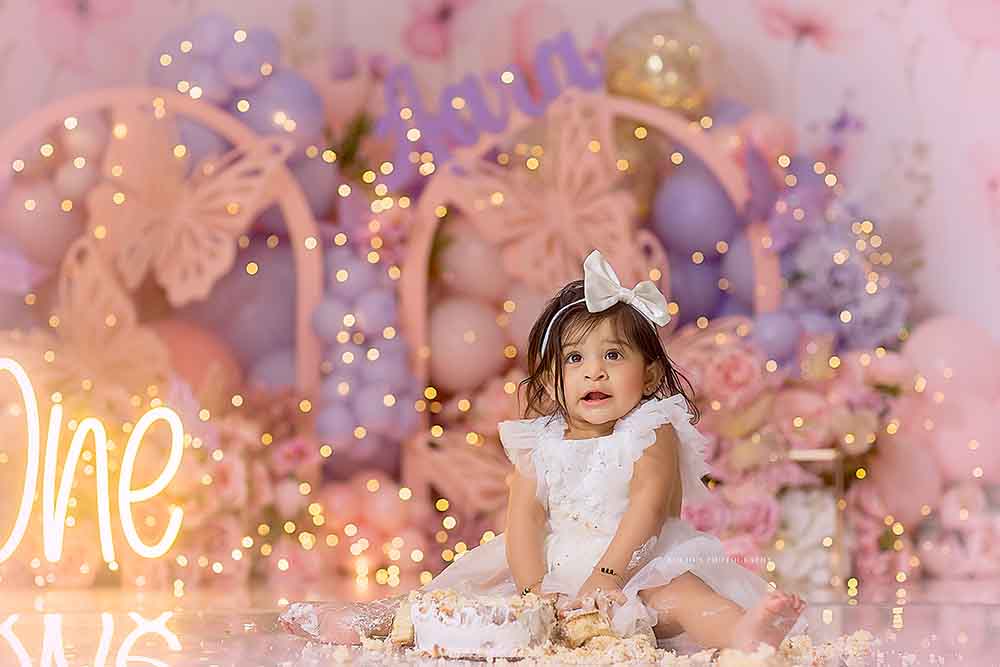 Butterfly Garden Cake Smash - HSD Photography Backdrops