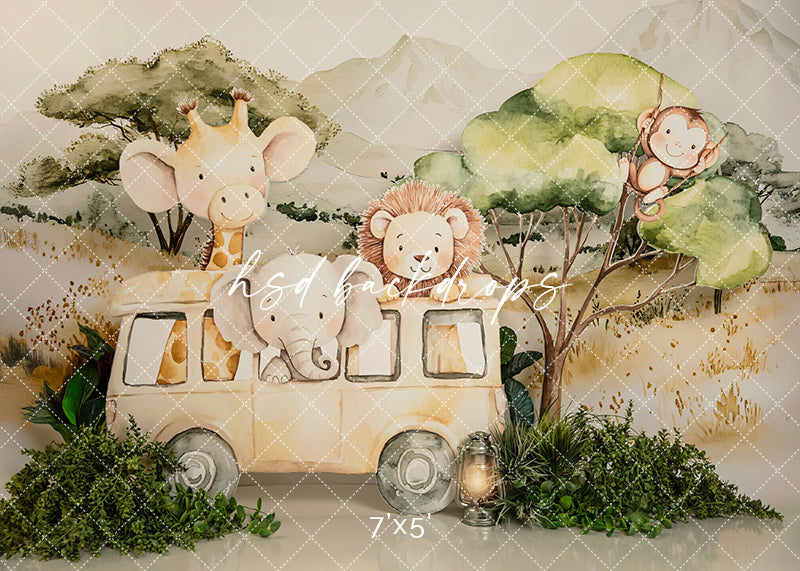 Little Safari Guide Cake Smash - HSD Photography Backdrops