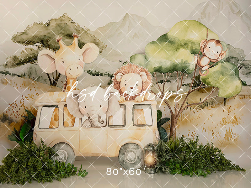 Little Safari Guide Cake Smash - HSD Photography Backdrops