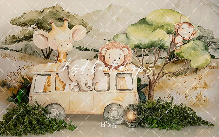 Little Safari Guide Cake Smash - HSD Photography Backdrops