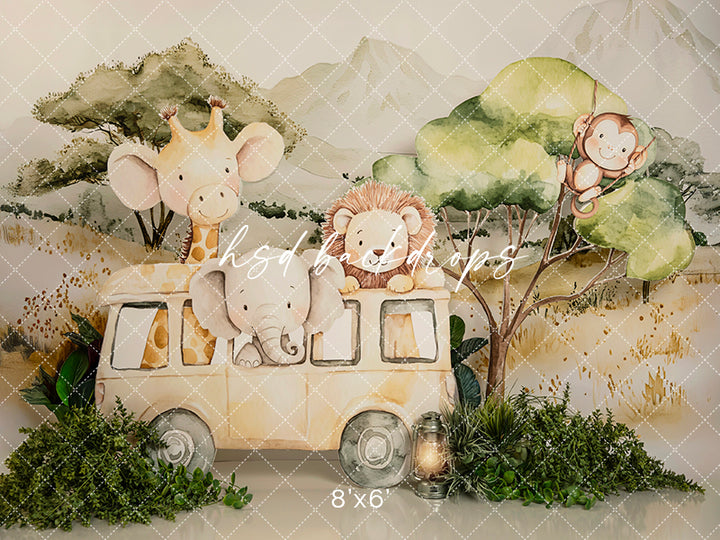 Little Safari Guide Cake Smash - HSD Photography Backdrops