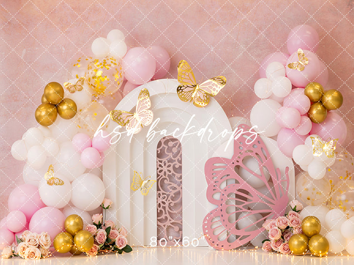 Papillon Elegance Cake Smash - HSD Photography Backdrops