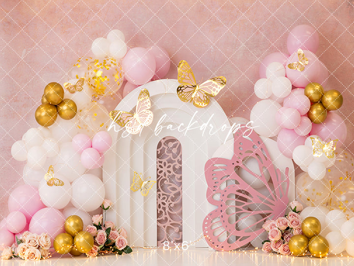 Papillon Elegance Cake Smash - HSD Photography Backdrops