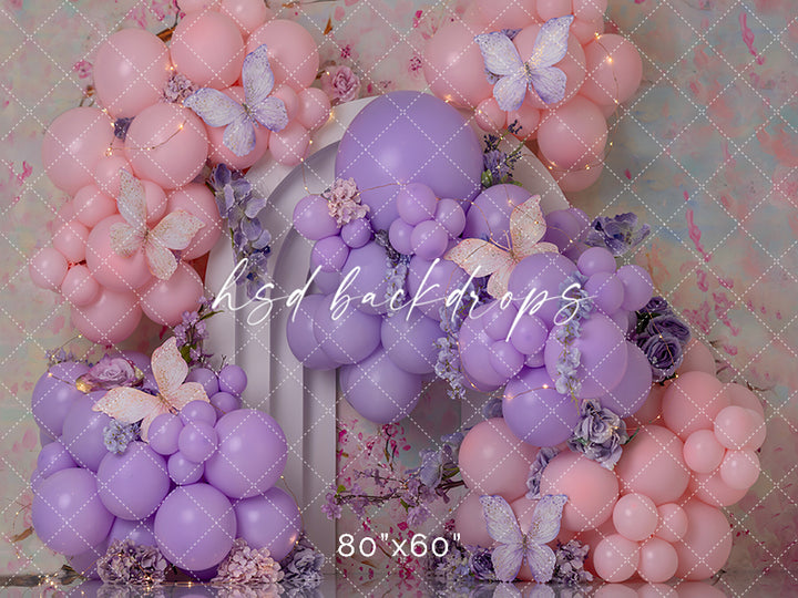 Butterfly Dreams Cake Smash - HSD Photography Backdrops