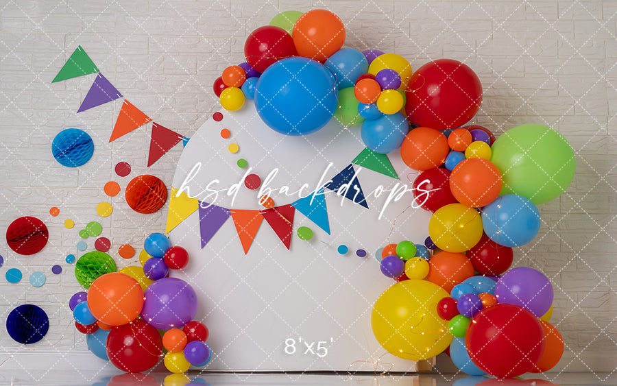 Pop of Color Cake Smash - HSD Photography Backdrops