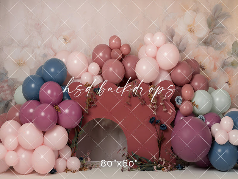 Joyful Petals Cake Smash - HSD Photography Backdrops
