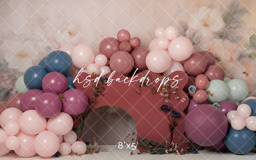 Joyful Petals Cake Smash - HSD Photography Backdrops