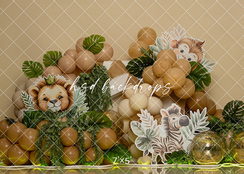 Wild Wonders Wildlife Cake Smash - HSD Photography Backdrops