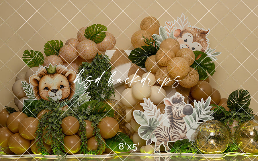 Wild Wonders Wildlife Cake Smash - HSD Photography Backdrops
