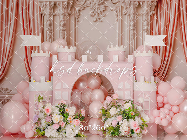 Coquette Princess Castle - Floral - HSD Photography Backdrops