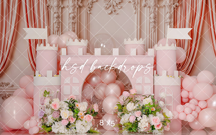 Coquette Princess Castle - Floral - HSD Photography Backdrops