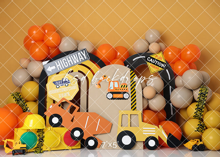 Caution Ahead Cake Smash - HSD Photography Backdrops