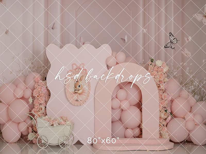 Coquette Bunny Cake Smash - HSD Photography Backdrops