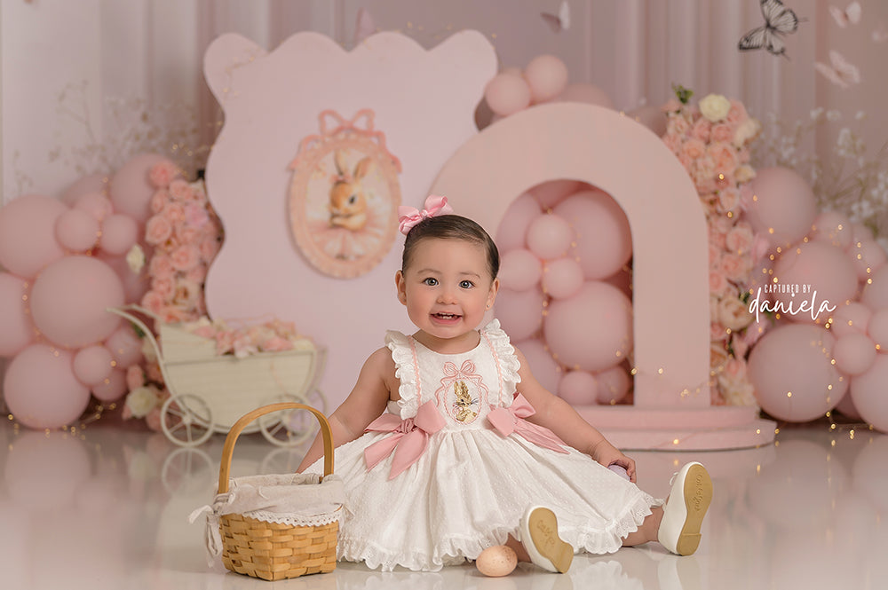 Coquette Bunny Cake Smash - HSD Photography Backdrops