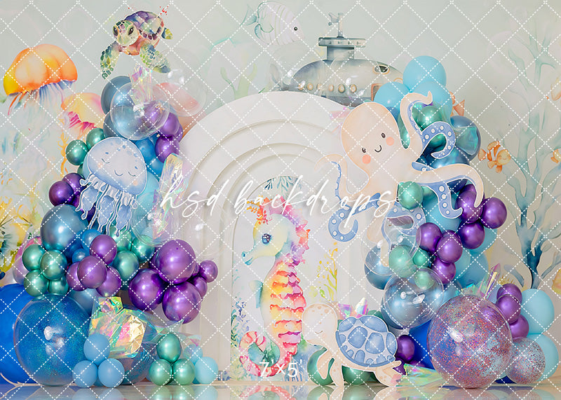 Under the Sea Soiree Cake Smash - HSD Photography Backdrops