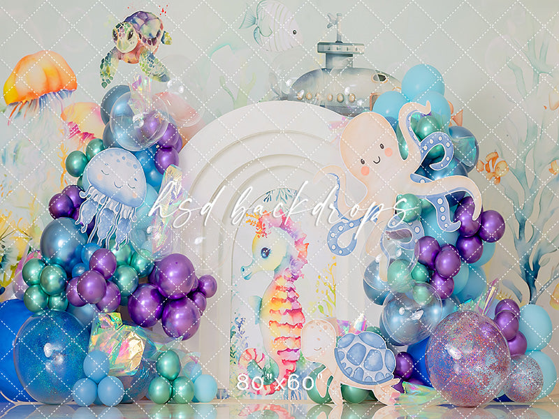 Under the Sea Soiree Cake Smash - HSD Photography Backdrops