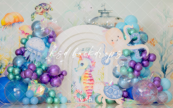 Under the Sea Soiree Cake Smash - HSD Photography Backdrops